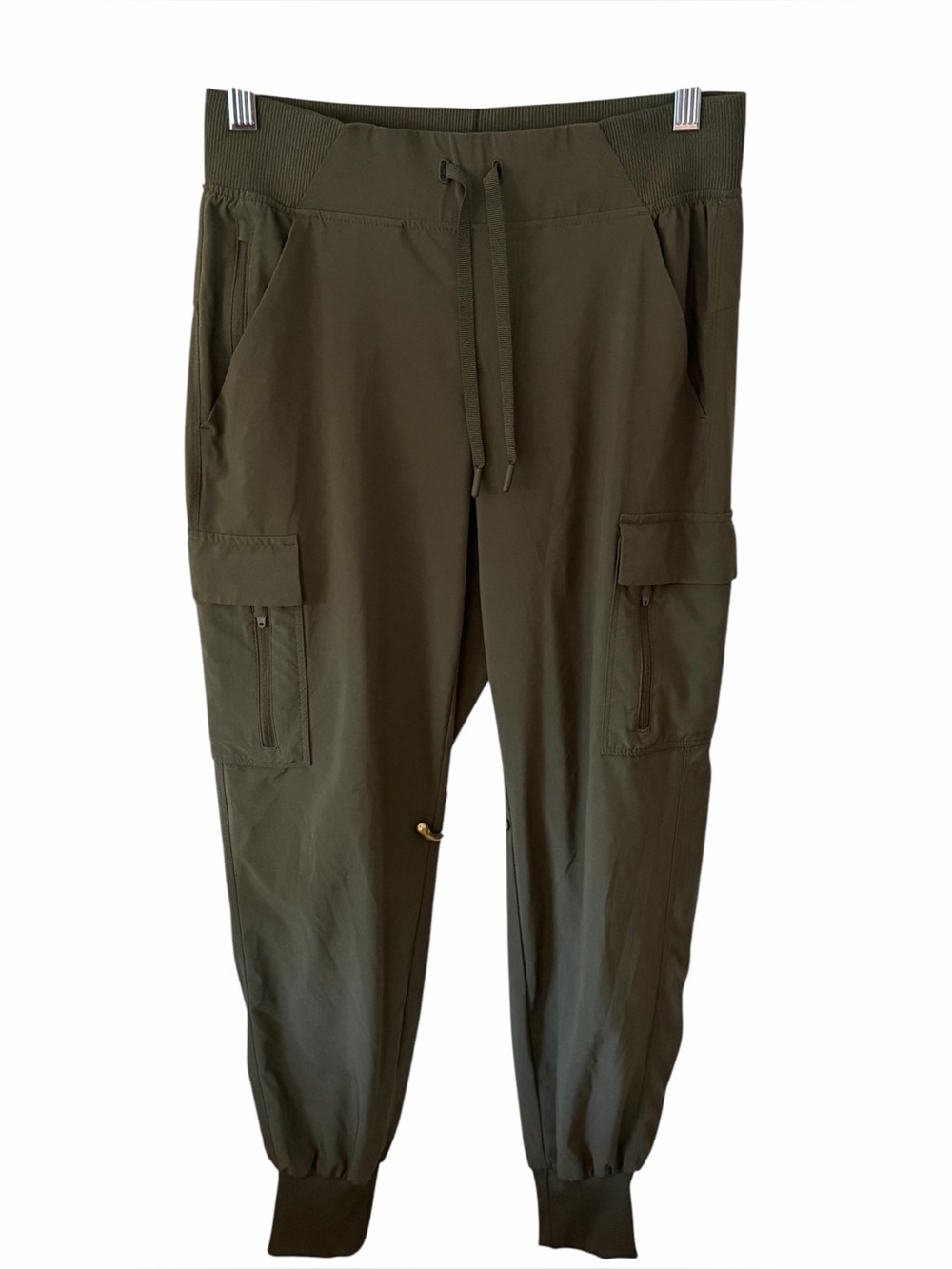 All In Motion Olive Green Cargo Jogger Pants Utility Athleisure XS Stretch